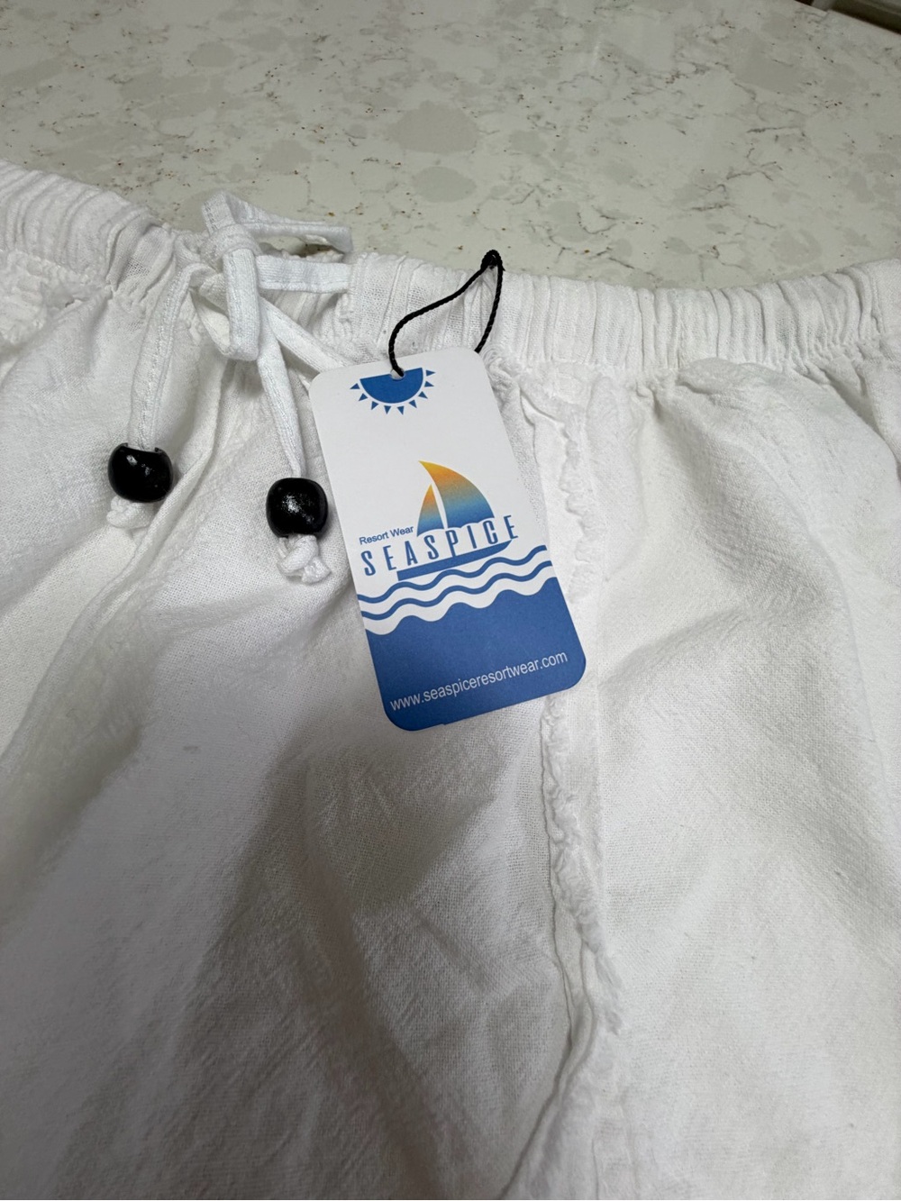 Casual White Fringe Drawcord Skirt by seaspice small new - Picture 2 of 7